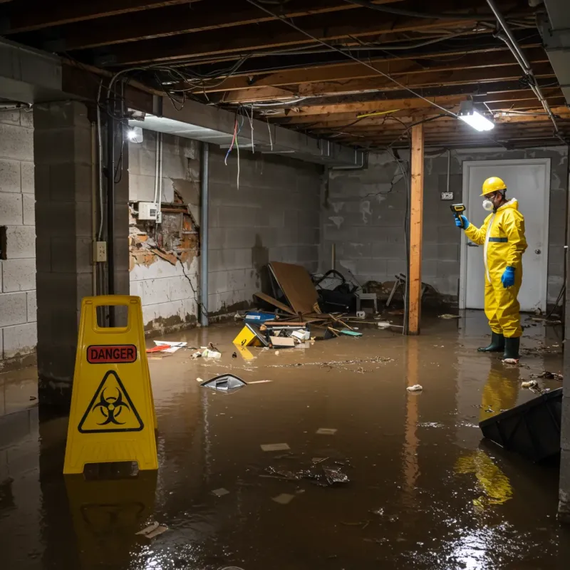 Flooded Basement Electrical Hazard in Sunnyslope, WA Property